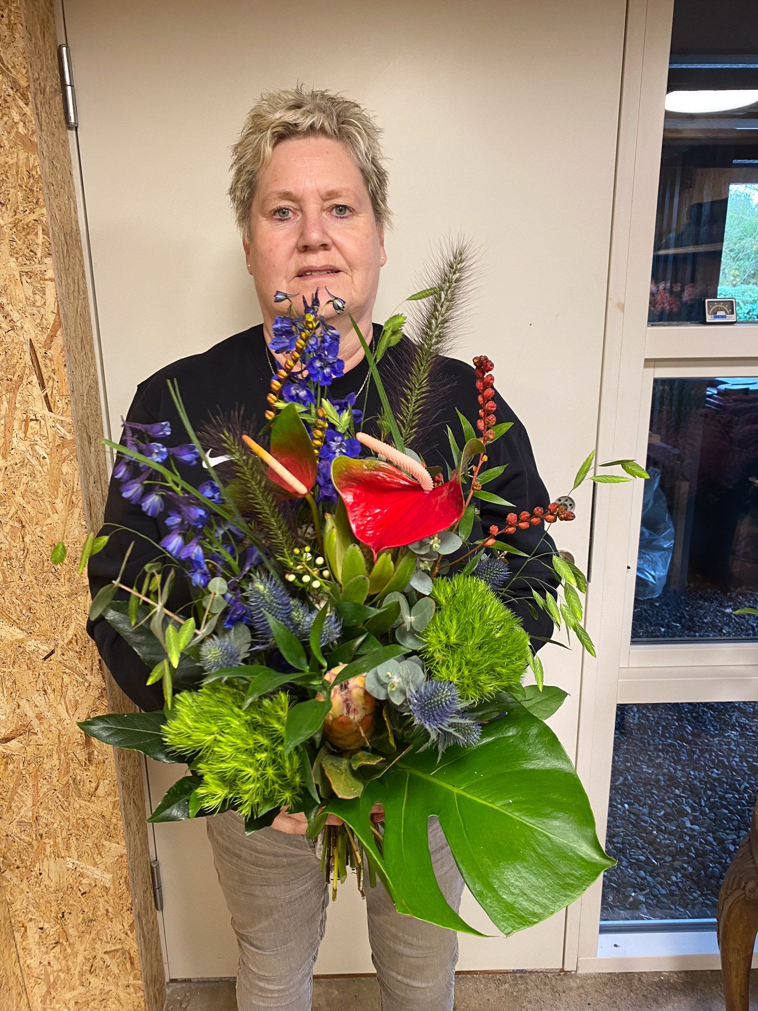 Buket i hvide og lyserøde toner
