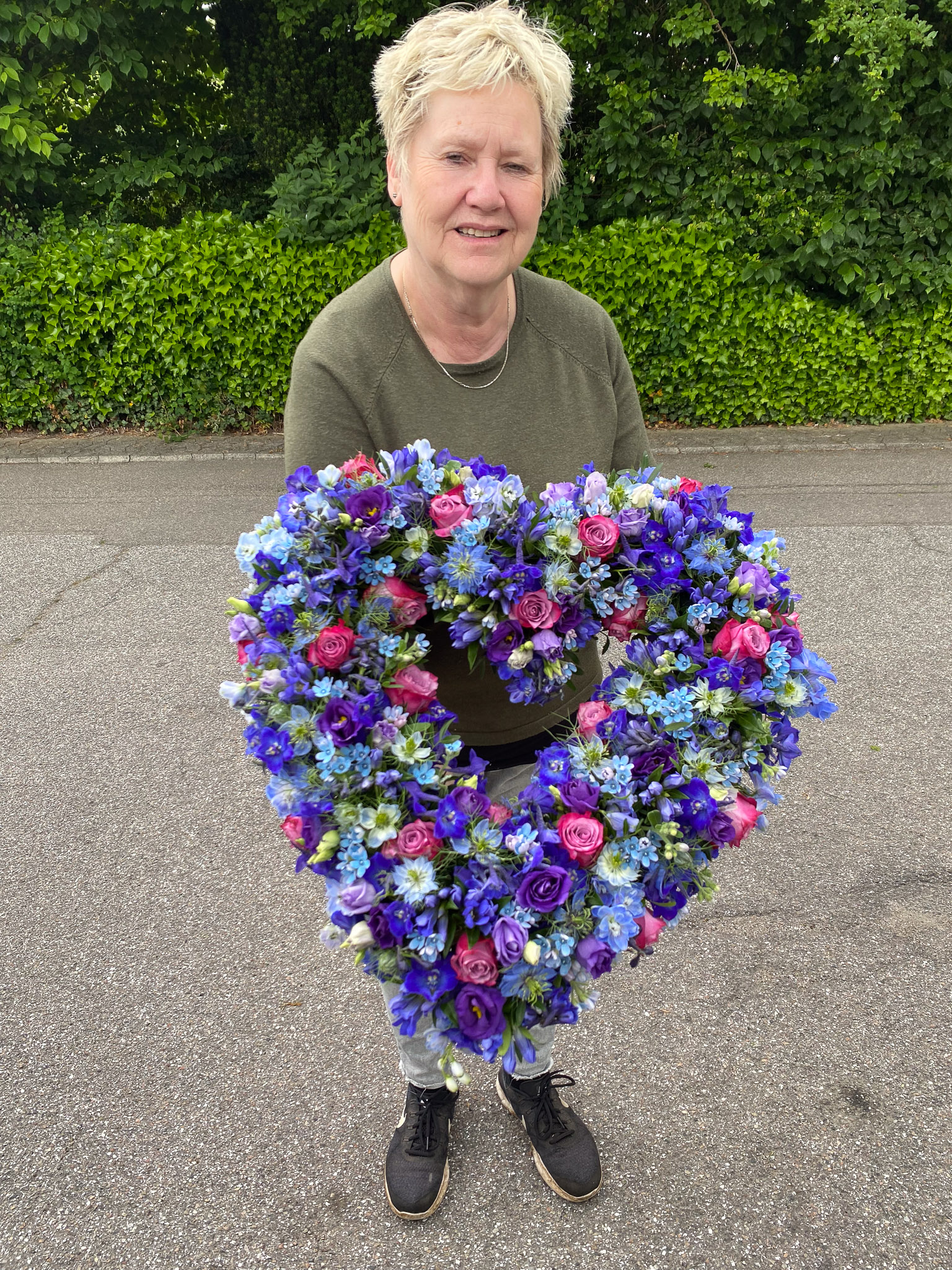 Hvidt og lilla hjerte